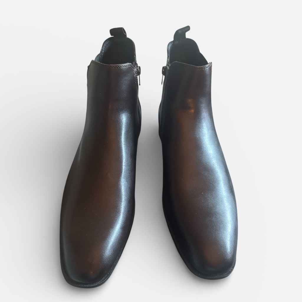 Jf J.Ferrar Stanwell Men’s Brown Faux Leather Chelsea Boots Sz 13